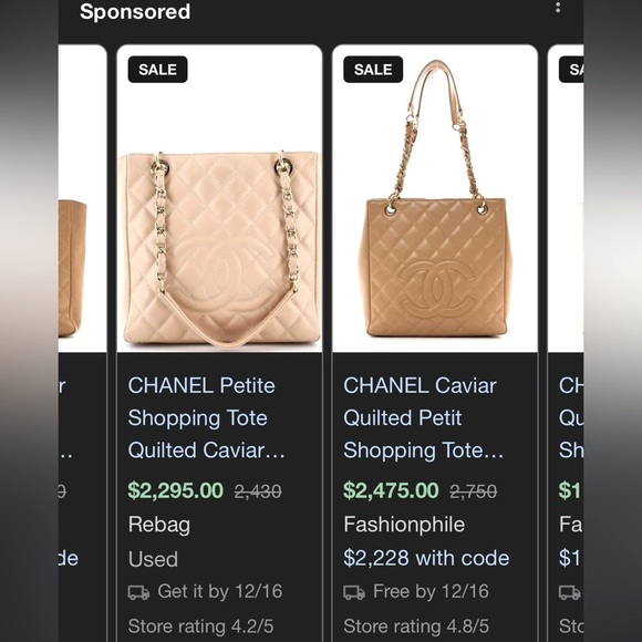 Sold-CHANEL Caviar Quilted Petite Shopping Tote PST - Picture 16 of 16